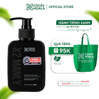 Dung dịch vệ sinh nam X2 Manly Cỏ Cây Hoa Lá hương Hổ Phách 150g