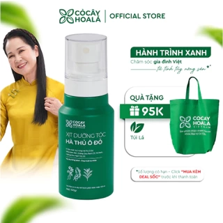 XỊT DƯỠNG TÓC THẢO DƯỢC HÀ THỦ Ô ĐỎ CỎ CÂY HOA LÁ 100G - CẢI THIỆN GÃY RỤNG