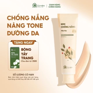 Kem Chống Nắng Nâng Tone Thiên Nhiên Thấm Nhanh An Toàn Cho Mọi Loại Da Khô Dầu Hây Hây SPF 40, PA ++ Cỏ Mềm 60g