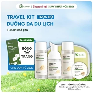 Set Mỹ Phẩm TravelKit Skincare Chăm Sóc Mọi Loại Da Tơ Tằm Rau Má Cỏ Mềm