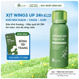 Xịt Khử Mùi Wings Up 24h Khử Mùi Hôi Nách Hôi Chân Giảm Tiết Mồ Hôi Và Ngăn Ngừa Vi Khuẩn Gây Mùi Cỏ Mềm 100ml