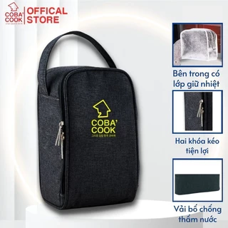 Túi đựng hộp cơm COBA'COOK 3 hộp 400 ml Giấy bạc giữ nhiệt và 2 khóa kéo tiện dụng-CBL