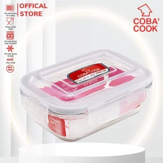 Hộp Thủy Tinh Bảo Quản Thực Phẩm Chịu Nhiệt COBACOOK Hình Chữ Nhật- CBHL370XA
