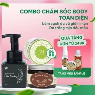 Combo Chăm Sóc Body Mộc An 3 Sản Phẩm Chiết Xuất Tự Nhiên Chăm Sóc Da Sáng Mịn