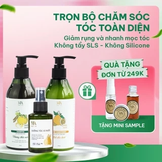 Combo Chăm Sóc Tóc Toàn Diện Mộc An 3 Sản Phẩm Chiết Xuất Thảo Mộc, Tóc Chắc Khoẻ Giảm Gãy Rụng