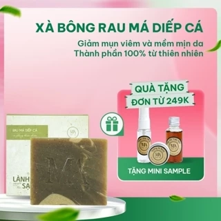 Xà Bông Thiên Nhiên Mộc An Rau Má Diếp Cá Chăm Sóc Face & Body-Giảm Mụn Viêm, Làm Sạch, Sáng Da 100g