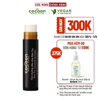 Son dưỡng môi dầu dừa bến tre the Cocoon Việt Nam 5g VEGAN - Mỹ phẩm thuần chay