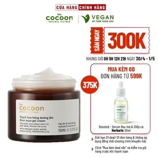 Thạch hoa hồng dưỡng ẩm cocoon 100ml (kem dưỡng ẩm)