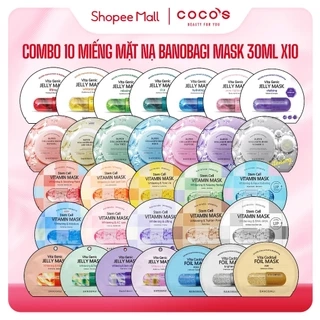 Combo 10 Miếng Mặt Nạ Dưỡng Da Banobagi Jelly Mask Mẫu Mới 2020 30ml x 10