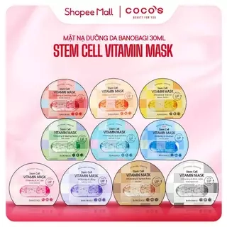 Mặt Nạ Giấy Dưỡng Ẩm Trắng Da Banobagi Stem Cell Vitamin Mask 30ml