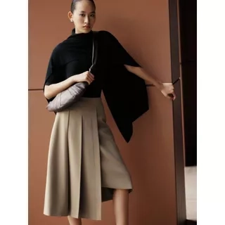 COCO SIN - Váy Kaki Nâu Rêu Xếp Ly  - KNIT SEASON