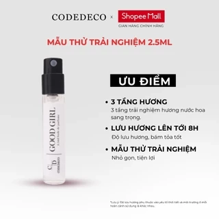 Tinh dầu thơm CODEDECO Good Girl SW 10ml dạng xịt - Phiên Bản Ngọt Hơn