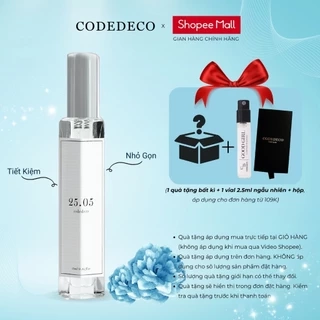 Tinh dầu thơm nữ CODEDECO 25.05 10ml - Dịu mát, Tươi mới, Ngọt ngào