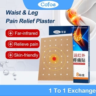 Cofoe Hồng Ngoại Xa Y Tế Trung Quốc Ấm Áp Eo & Chân Thạch Cao Giảm Đau Khớp Thấp Khớp Điều Trị Viêm Khớp Khớp Miếng Dán Giảm Đau 8 Cái / Hộp