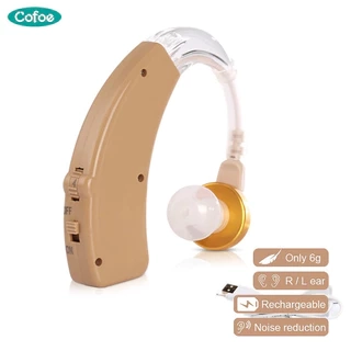 Máy trợ thính COFOE cỡ mini sạc USB phía sau tai khuếch đại âm thanh giảm tiếng ồn nâng tông màu tùy chỉnh