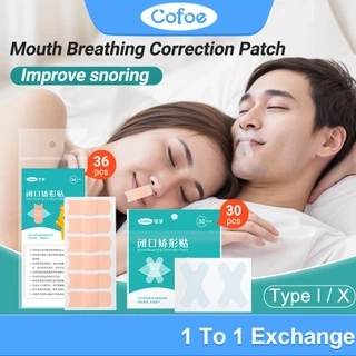 Miếng dán chống ngáy Cofoe Đóng miệng Chỉnh sửa hô hấp Nhẹ thoáng khí Mũi ngủ Đóng chỉnh hình