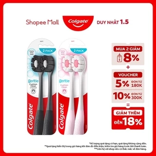 Bộ 2 Bàn chải Colgate Gentle Cushion Clean lông chải siêu dày, kháng khuẩn