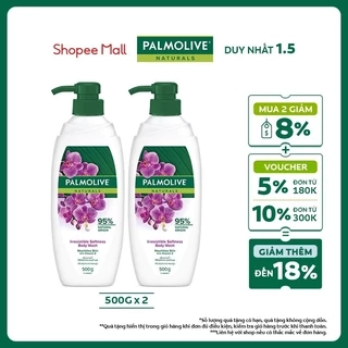 Bộ 2 Sữa tắm Palmolive mịn màng quyến rũ 95% chiết xuất từ phong lan 500g