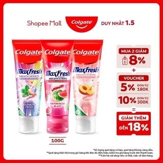Kem đánh răng Colgate MaxFresh Hương nhiệt đới, tinh thể cầu vồng the mát 100g/ tuýp