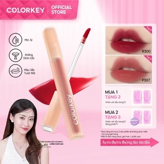 Son tint bóng COLORKEY dưỡng ẩm trong suốt mềm mại lâu trôi độ ấm vừa vặn không dính có sắc tố cao