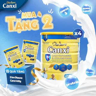 COMBO MUA 4 TẶNG 2 Lon 400G,  Diasure canxi Xương Khớp 850g, Bổ sung nano canxi phòng chống loãng xương.