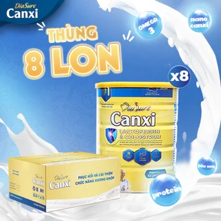 Thùng 8 Lon Diasure Canxi 850g, Bổ sung dinh dưỡng, nano canxi phòng chống loãng xương, cải thiện xương khớp