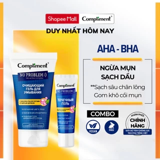 Bộ Chăm Sóc Da Mặt Kem Giảm Thâm Chấm Mụn Compliment Smoothe 25ml & Sữa Rửa Mặt Da Dầu Mụn 200ml