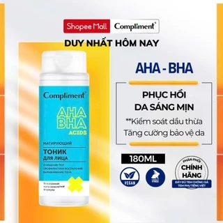 Toner Compliment No Problem Dưỡng Ẩm Nước Hoa Hồng Lotion Cho Mọi Loại Da, Dầu Mụn 180ml