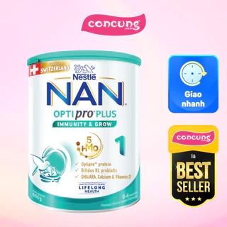 Sữa Nan Optipro PLUS 1 800g, với 5HMO, sản xuất tại Thụy Sỹ (0-6 tháng)