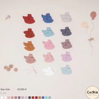 Bao Chân Sơ Sinh COOKIE Cho Bé Size Từ 0 Đến 6 Tháng