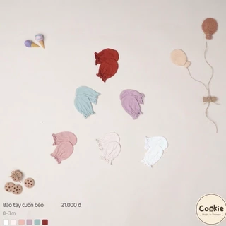 Bao Tay Sơ Sinh Cuốn Bèo COOKIE Cho Bé Size Từ 0 Đến 6 Tháng