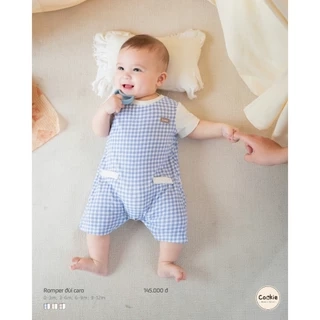 Bộ Body Liền Thân COOKIE, Romper Đùi Caro Cho Bé Chất Cotton Từ 0 Đến 12 Tháng 2025