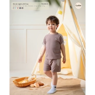 Bộ Cộc Tay COOKIE Raglan Phối Tay Cho Bé Từ 6 Đến 5 Tuổi 2025