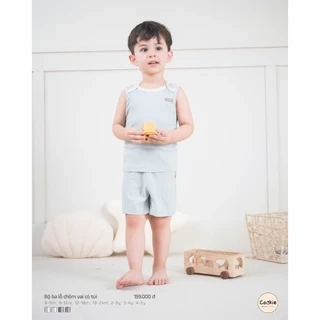 Bộ Quần Áo Cho Bé Trai COOKIE Ba Lỗ Chồm Vai Có Túi Size Từ 6 Tháng Đến 5 Tuổi 2025