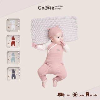 Bộ Sơ Sinh COOKIE Dài Tay Cài Chéo Liền Thân Size Từ 0 Đến 9 Tháng