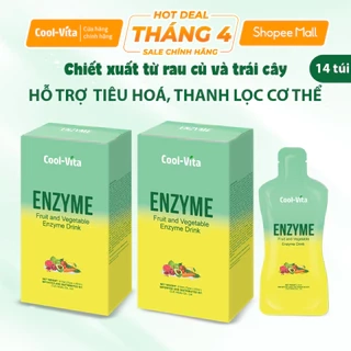 Combo 2 Hộp Nước Uống Bổ Sung Enzyme Chiết Xuất Từ Trái Cây và Rau Củ Hỗ Trợ Tiêu Hoá, Thanh Lọc Cơ Thể Coolvita