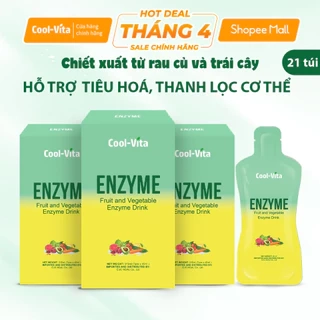 Combo 3 Hộp Nước Uống Bổ Sung Enzyme Chiết Xuất Từ Trái Cây và Rau Củ Hỗ Trợ Tiêu Hoá, Thanh Lọc Cơ Thể Coolvita