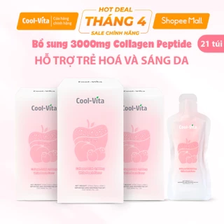 Combo 3 Hộp Nước Uống Collagen Peptide Coolvita Hỗ Trợ Trẻ Hóa Sáng Da, Cải Thiện Sức Khỏe Cho Tóc Móng