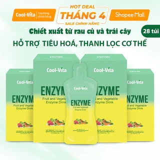 Combo 4 Hộp Nước Uống Bổ Sung Enzyme Chiết Xuất Từ Trái Cây và Rau Củ Hỗ Trợ Tiêu Hoá, Thanh Lọc Cơ Thể Coolvita