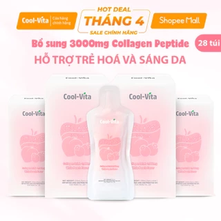 Combo 4 Hộp Nước Uống Collagen Peptide Hỗ Trợ Trẻ Hóa Sáng Da, Cải Thiện Sức Khỏe Cho Tóc Móng Coolvita