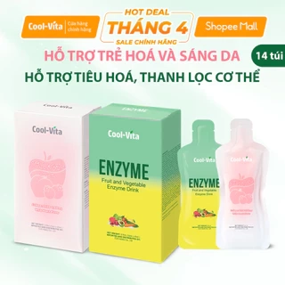 Combo Nước Uống Collagen Hỗ Trợ Trẻ Hóa Sáng Da & Nước Uống Bổ Sung Enzyme Hỗ Trợ Tiêu Hoá Coolvita (2 Hộp)