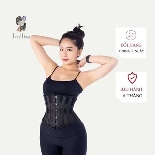 Đai nịt bụng Corset lưới Corset Chuẩn thắt dây phía sau siêu định hình eo màu trắng