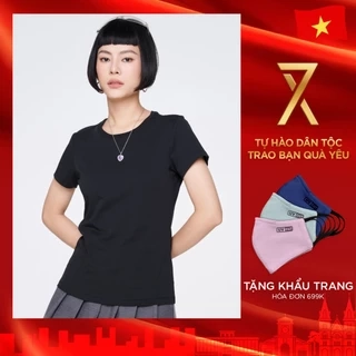Áo Thun Nữ Couple TX Cổ Tròn Basic Vải Đốm Form Slim Ôm WTS 2375