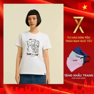 Áo Thun Nữ Couple TX In Hình Mèo Love Cat 100% Coton WTS 2417