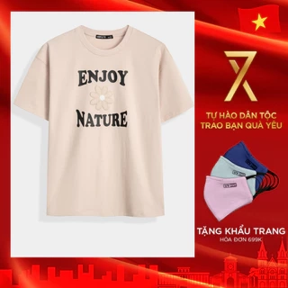Áo Thun Nữ Couple TX Oversize In Thêu Enjoy Nature WTS 2323
