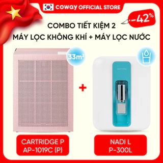 [Combo tiết kiệm 2] Máy lọc không khí Coway Cartridge (P) AP-1019C (P) và Máy lọc nước Coway Nadi P-300L