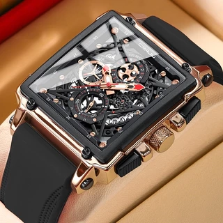 Đồng hồ nam quartz CRRJU 2312X dây silicon đa năng chống thấm nước