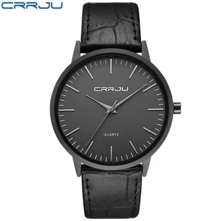 Đồng hồ thạch anh CRRJU 2117X siêu mỏng chống thấm nước với dây đeo da cao cấp