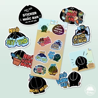 Bộ sticker Mèo Mốc Nhắc Bạn (phiên bản mới - gồm 8 mẫu nhãn dán)