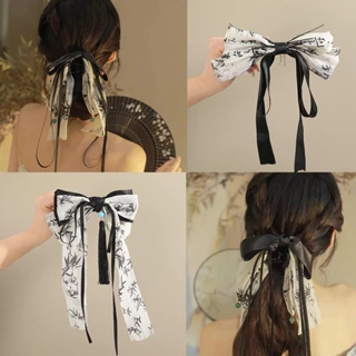 Aijolen Mới Trung Quốc Nơ Ruy Băng Tóc Nữ Đầu Lưng Vuốt Tóc Cá Mập Kẹp Phong Cách Cổ Xưa Phụ Kiện Tóc